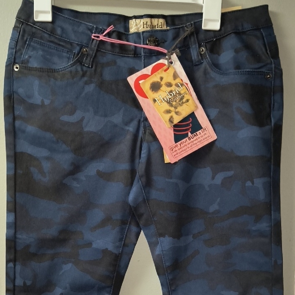 Hybrid & Company Navy Camouflage Women Jeggings